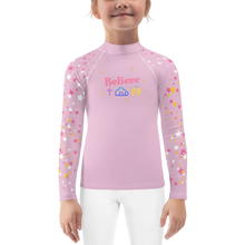 Load image into Gallery viewer, Believe Kids Rash Guard Pink
