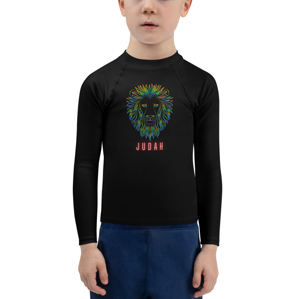 Lion of Judah Colorful Kids Rash Guard