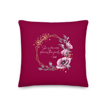 Load image into Gallery viewer, She is more precious than jewels Premium Pillow Burgundy
