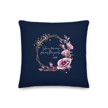 Load image into Gallery viewer, She is more precious than jewels Premium Pillow Navy
