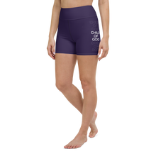 Load image into Gallery viewer, Child of God Yoga Shorts Purple
