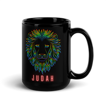 Load image into Gallery viewer, Colorful Lion of Judah Black Glossy Mug
