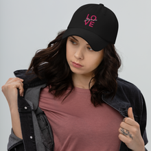 Load image into Gallery viewer, Love Jesus Dad hat Pink/White
