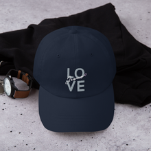 Load image into Gallery viewer, Love Jesus Dad hat Grey/White
