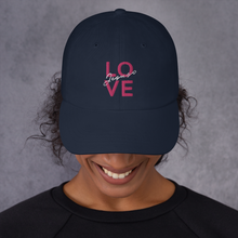 Load image into Gallery viewer, Love Jesus Dad hat Pink/White
