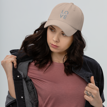 Load image into Gallery viewer, Love Jesus Dad hat Grey/White
