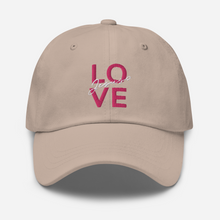 Load image into Gallery viewer, Love Jesus Dad hat Pink/White
