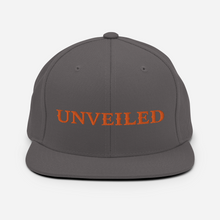 Load image into Gallery viewer, Unveiled orange/font Snapback Hat
