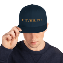 Load image into Gallery viewer, Unveiled gold/font Snapback Hat
