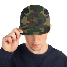 Load image into Gallery viewer, King orange/font Snapback Hat
