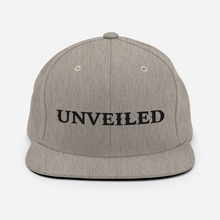 Load image into Gallery viewer, Unveiled Blk Font Snapback Hat
