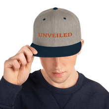 Load image into Gallery viewer, Unveiled orange/font Snapback Hat
