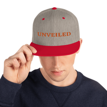 Load image into Gallery viewer, Unveiled orange/font Snapback Hat
