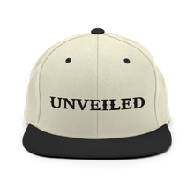 Load image into Gallery viewer, Unveiled blk/font Snapback Hat
