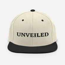 Load image into Gallery viewer, Unveiled Blk Font Snapback Hat
