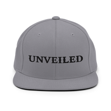 Load image into Gallery viewer, Unveiled blk/font Snapback Hat
