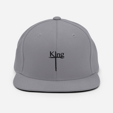 Load image into Gallery viewer, King blk/font Snapback Hat
