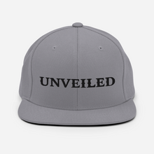 Load image into Gallery viewer, Unveiled Blk Font Snapback Hat
