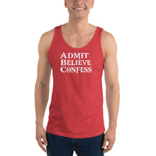 Load image into Gallery viewer, Men&#39;s ABC&#39;s White Font Tank Top
