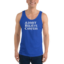 Load image into Gallery viewer, Men&#39;s ABC&#39;s White Font Tank Top
