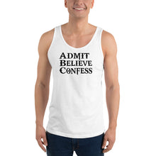 Load image into Gallery viewer, Men&#39;s ABC Black Font Tank Top
