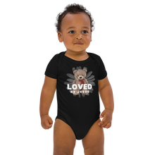 Load image into Gallery viewer, Loved by Jesus Organic cotton baby bodysuit

