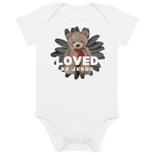 Load image into Gallery viewer, Loved by Jesus Organic cotton baby bodysuit
