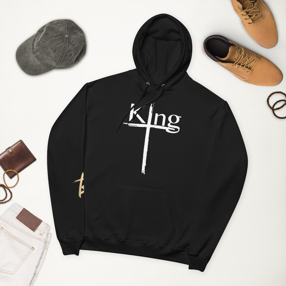 King Unisex fleece hoodie White Font