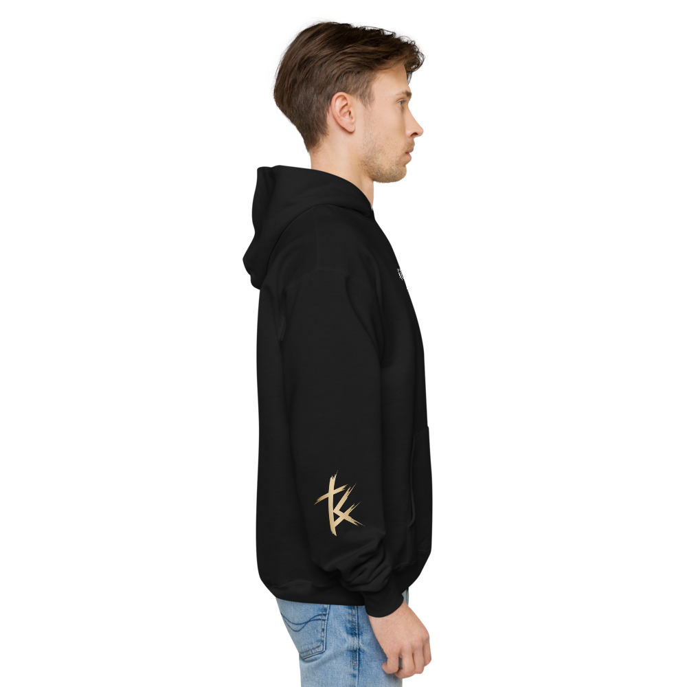 Unisex Kingz Armor Est white font fleece hoodie