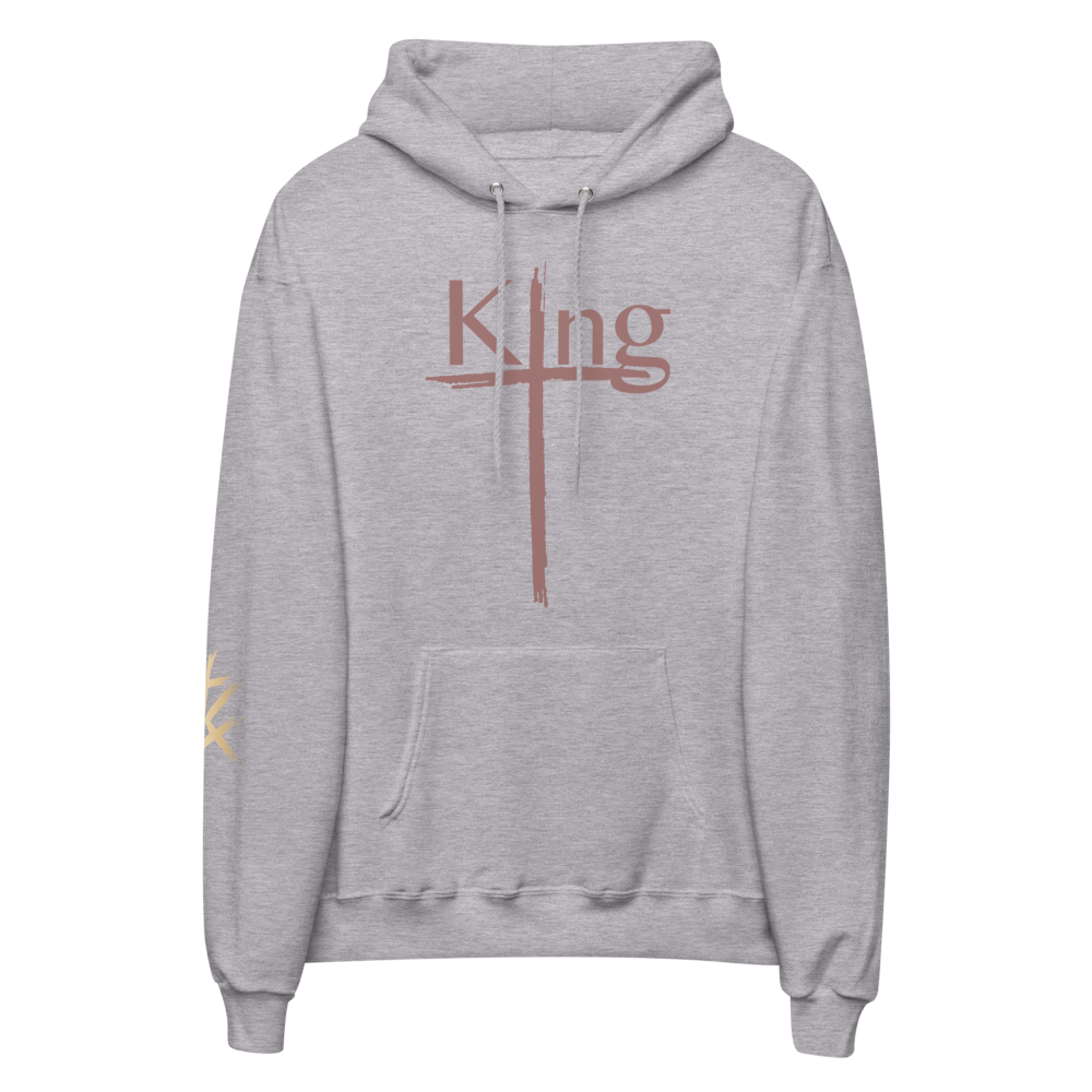 King fleece hoodie rose