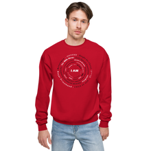 Load image into Gallery viewer, I AM blk/w font fleece sweatshirt
