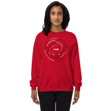 Load image into Gallery viewer, I AM blk/w font fleece sweatshirt
