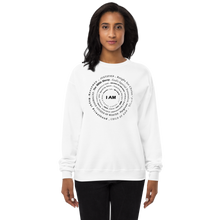 Load image into Gallery viewer, I AM blk/font fleece sweatshirt
