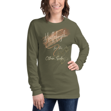 Load image into Gallery viewer, Hallelujah for the other side w/font Long Sleeve Tee
