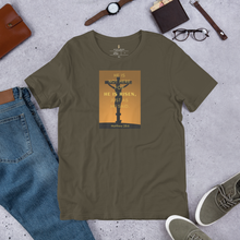 Load image into Gallery viewer, He is Risen Crucifix Short-sleeve unisex t-shirt
