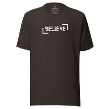 Load image into Gallery viewer, Believe corner frames Unisex t-shirt
