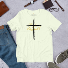 Load image into Gallery viewer, He is Risen black cross Short-sleeve unisex t-shirt
