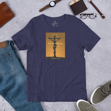 Load image into Gallery viewer, He is Risen Crucifix Short-sleeve unisex t-shirt
