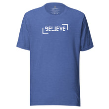 Load image into Gallery viewer, Believe corner frames Unisex t-shirt
