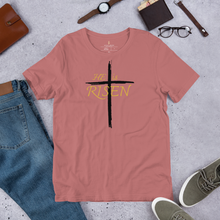 Load image into Gallery viewer, He is Risen black cross Short-sleeve unisex t-shirt
