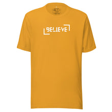 Load image into Gallery viewer, Believe corner frames Unisex t-shirt
