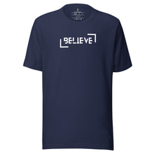 Load image into Gallery viewer, Believe corner frames Unisex t-shirt
