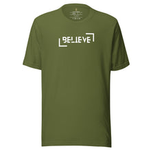 Load image into Gallery viewer, Believe corner frames Unisex t-shirt
