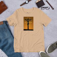 Load image into Gallery viewer, He is Risen Crucifix Short-sleeve unisex t-shirt
