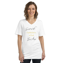 Load image into Gallery viewer, Everything Will Be Alright Unisex Short Sleeve V-Neck T-Shirt
