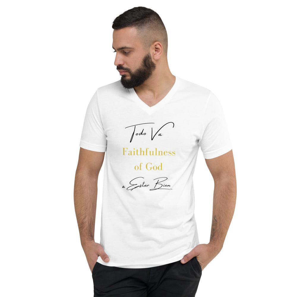 Todo Va a Estar Bien Unisex Short Sleeve V-Neck T-Shirt