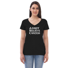 Load image into Gallery viewer, Women’s ABC&#39;s recycled v-neck t-shirt
