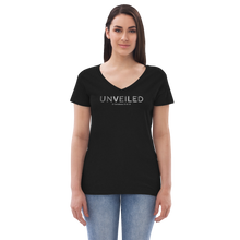 Load image into Gallery viewer, Unveiled Women’s recycled v-neck t-shirt
