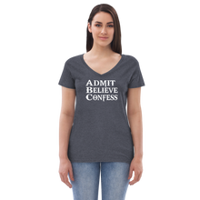 Load image into Gallery viewer, Women’s ABC&#39;s recycled v-neck t-shirt
