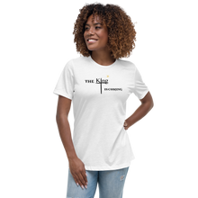 Load image into Gallery viewer, The King is coming blk/font Women&#39;s Relaxed T-Shirt
